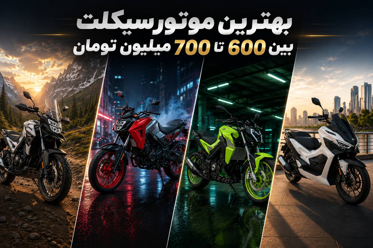 راهنمای بهترین موتورسیکلت‌های بین 600 تا 700 میلیون تومان؛ بررسی و مقایسه