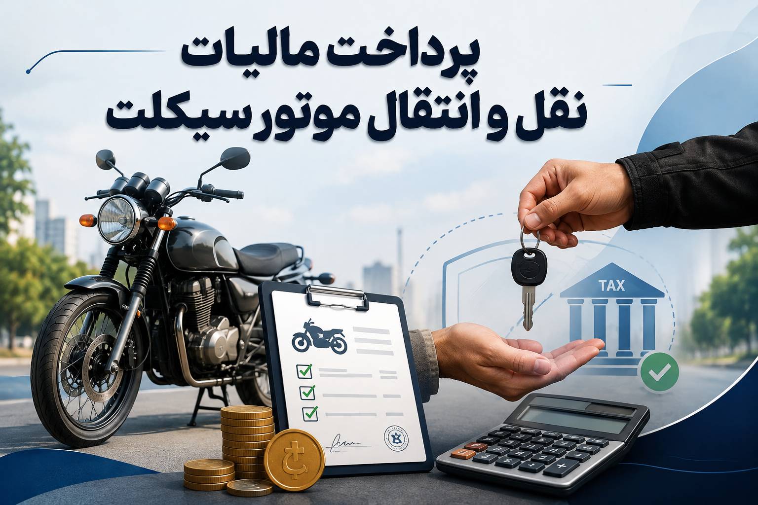 پرداخت مالیات نقل و انتقال موتور سیکلت؛ راهنمای کامل استعلام، محاسبه و پرداخت